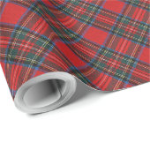 Christmas Plaid Pattern Wrapping Paper Geschenkpapier (Rolleneckpunkt)