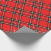 Christmas Plaid Pattern Wrapping Paper Geschenkpapier (Ecke)