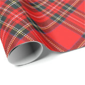 Christmas Plaid Pattern Wrapping Paper Geschenkpapier (Rolleneckpunkt)