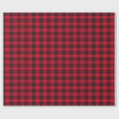 Christmas Plaid Pattern Wrapping Paper Geschenkpapier (Flach)