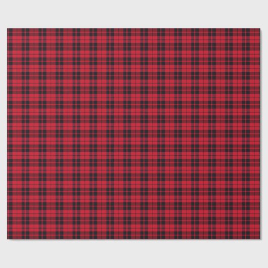 Christmas Plaid Pattern Wrapping Paper Geschenkpapier (Flach)