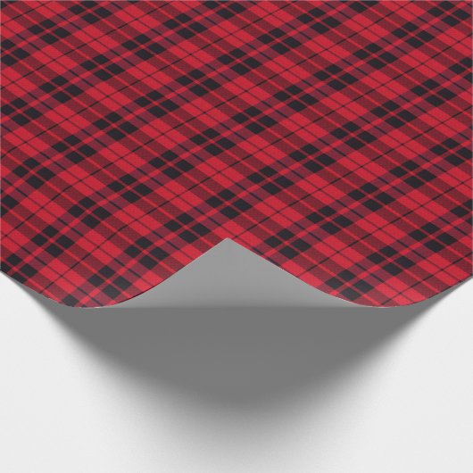 Christmas Plaid Pattern Wrapping Paper Geschenkpapier (Ecke)