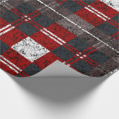 Christmas Plaid Pattern Wrapping Paper Geschenkpapier (Ecke)