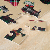 Christmas Plaid Scottish Terrier Dogs Puzzle (Seite)