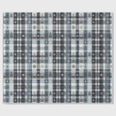 Christmas Plaid Snowflake & Tree Geschenkpapier (Flach)