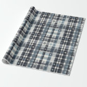 Christmas Plaid Snowflake & Tree Geschenkpapier (Ungerollt)