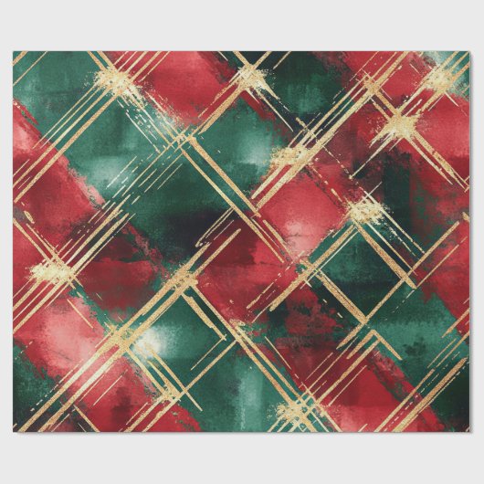Christmas Plaid wrapping paper Geschenkpapier (Flach)