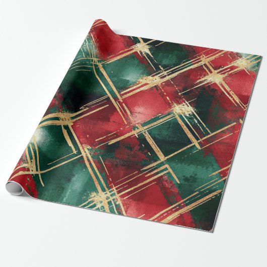 Christmas Plaid wrapping paper Geschenkpapier (Ungerollt)