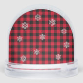 Christmas Plaids Family Gift Custom Photo Schneekugeln (Rückseite)
