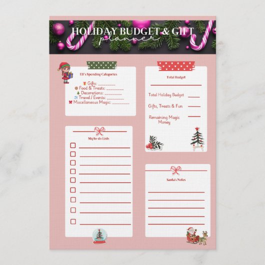 Christmas Planner PDF – Printable Holiday Planner Einladung (Vorderseite)