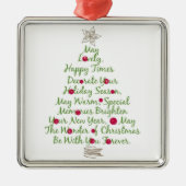 **CHRISTMAS POEM AND TREE** ORNATION ORNAMENT AUS METALL (Vorne)