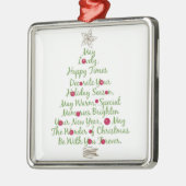 **CHRISTMAS POEM AND TREE** ORNATION ORNAMENT AUS METALL (Links)
