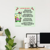 CHRISTMAS POEM WARTEND FÜR SANTA-Plakat Poster (Heimbüro)