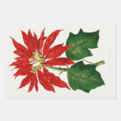 Christmas Poinsetta Blume Red Decoupage Geschenkpapier Set (Vorderseite 3)
