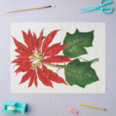 Christmas Poinsetta Blume Red Decoupage Seidenpapier (Basteln)
