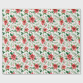 Christmas Poinsettas Geschenkpapier (Flach)