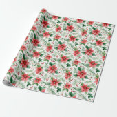 Christmas Poinsettas Geschenkpapier (Ungerollt)
