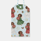 Christmas Poinsettia Angels  Geschenkanhänger (Rückseite)