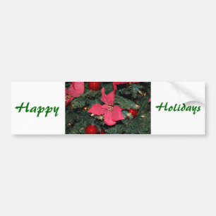 Christmas Poinsettia Autoaufkleber