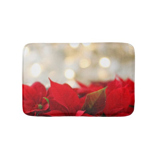 Christmas Poinsettia Badematte (Vorderseite)
