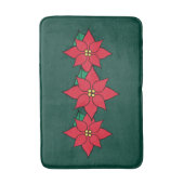 Christmas Poinsettia Bath Mat Rug Badematte (Vorderseite Vertikal)