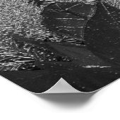 Christmas Poinsettia Black and Grey Lisa III Poster (Ecke)