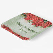 Christmas Poinsettia Blume Blumenkohl Party Pappteller (Gewinkelt)