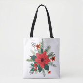 Christmas Poinsettia Bouquet Tasche (Vorderseite)