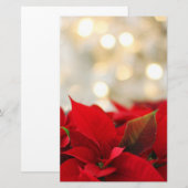 Christmas Poinsettia Briefpapier (Vorne/Hinten)
