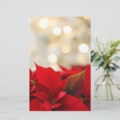 Christmas Poinsettia Briefpapier (Stehend Vorderseite)