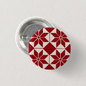 Christmas Poinsettia Button (Vorne & Hinten)