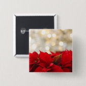 Christmas Poinsettia Button (Vorne & Hinten)
