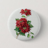 Christmas Poinsettia Button (Vorderseite)