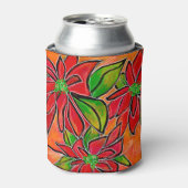 Christmas Poinsettia Can Cooler Dosenkühler (Kanne Vorderseite)
