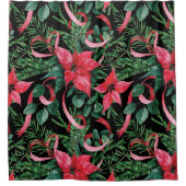 Christmas Poinsettia Duschvorhang (Vorderseite)