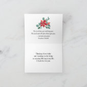 Christmas Poinsettia Eucalyptus Inspiration Dankeskarte (Innenseite)