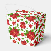 Christmas Poinsettia Favor Box Geschenkschachtel (Rückseite)