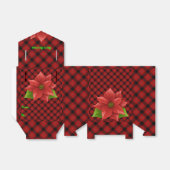 Christmas Poinsettia Favor Box Geschenkschachtel (Ungefaltet)