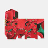 Christmas Poinsettia Favor Box Geschenkschachtel (Ungefaltet)