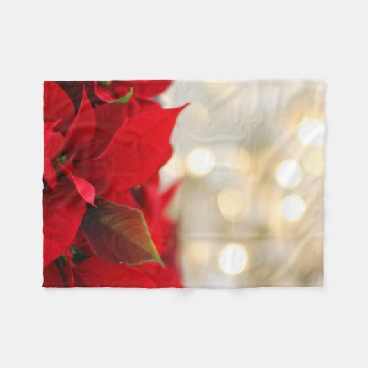 Christmas Poinsettia Fleecedecke (Vorderseite (Horizontal))
