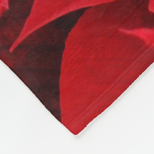 Christmas Poinsettia Fleecedecke (Ecke)