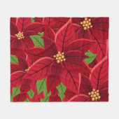 Christmas Poinsettia Fleecedecke (Vorderseite (Horizontal))