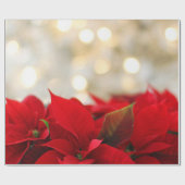 Christmas Poinsettia Geschenkpapier (Flach)
