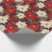 Christmas Poinsettia Geschenkpapier (Ecke)