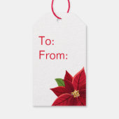 Christmas Poinsettia Geschenktag Geschenkanhänger (Rückseite)