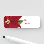 Christmas Poinsettia Geschenktag Namensschild (Beispiel)