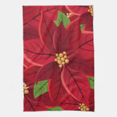 Christmas Poinsettia Geschirrtuch (Vertikal)