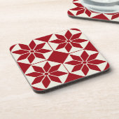 Christmas Poinsettia Getränkeuntersetzer (Linke Seite)