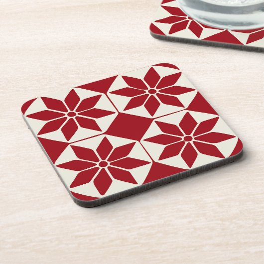 Christmas Poinsettia Getränkeuntersetzer (Linke Seite)