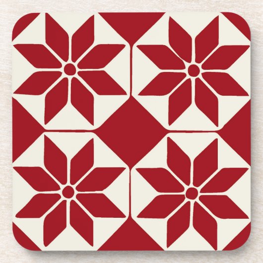 Christmas Poinsettia Getränkeuntersetzer (Vorderseite)